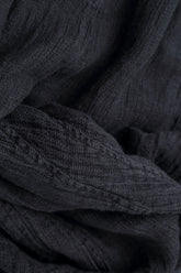 Roll Up Slate Blue Mélange Linen Trousers 4