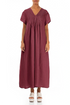 Romantic Antique Ruby Linen Dress 1