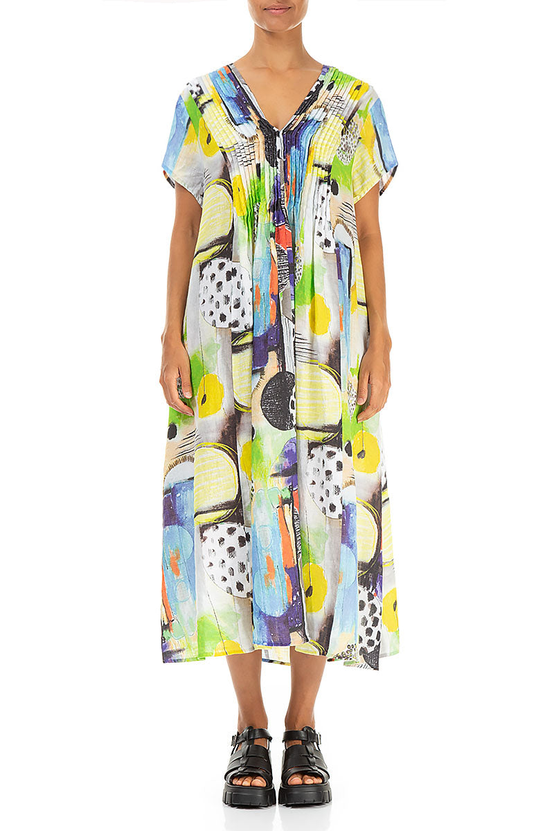 Romantic Artmaze Linen Dress 1