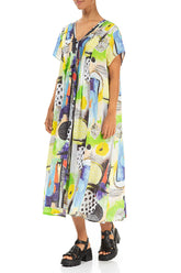 Romantic Artmaze Linen Dress 3