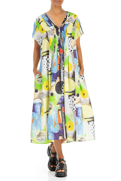 Romantic Artmaze Linen Dress 4