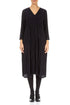 Romantic Black Crumpled Viscose Dress 1