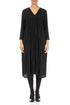Romantic Black Crumpled Viscose Dress 1