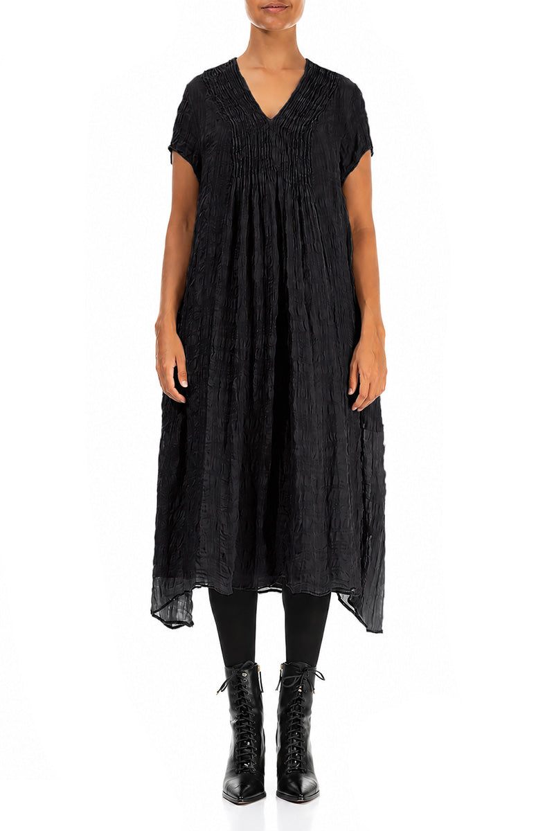 Romantic Black Light Silk Dress 1