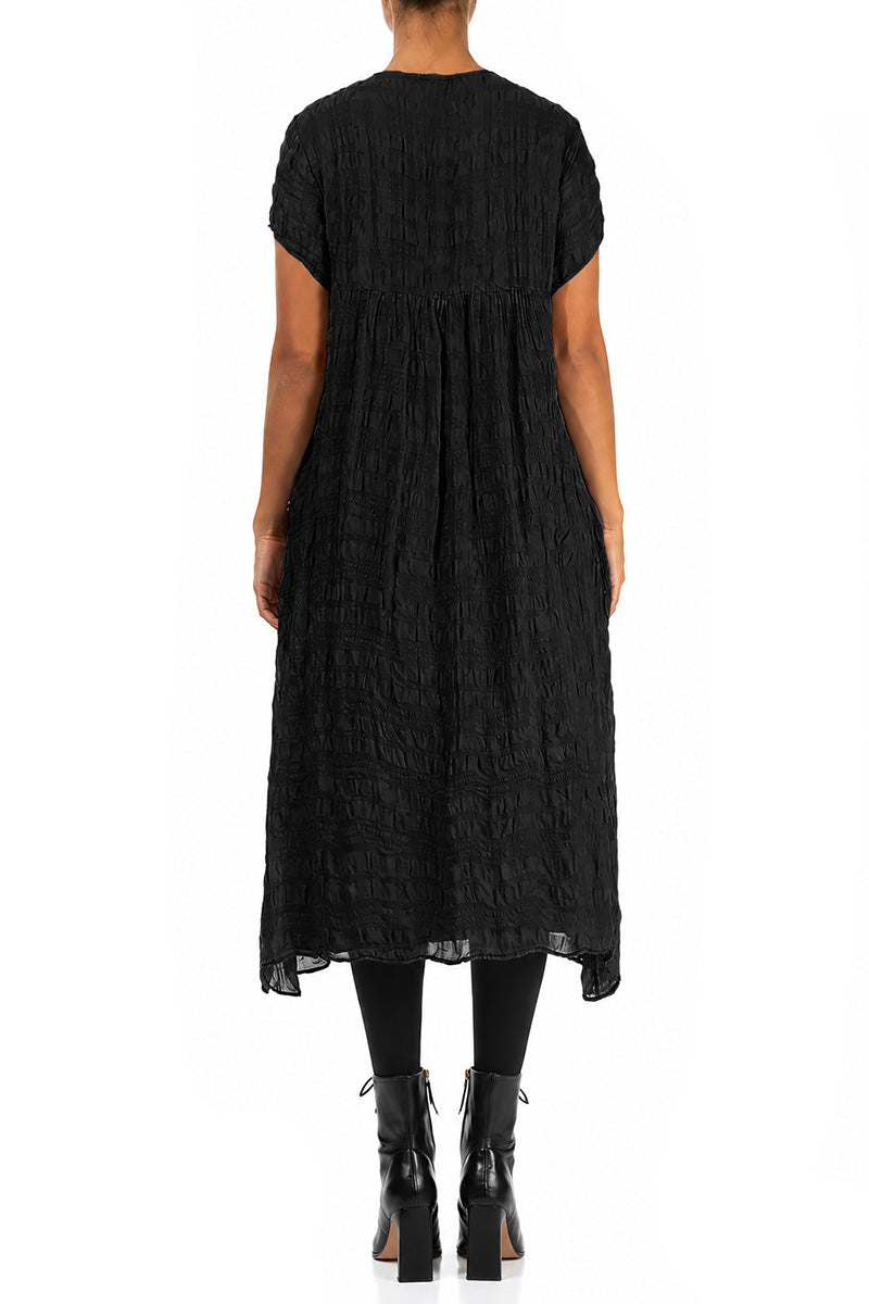 Romantic Black Light Silk Dress 2