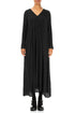 Romantic Black Silk Viscose Dress 1