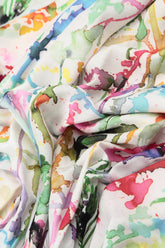 Romantic Colour Splash Silk Bamboo Midi Dress 5