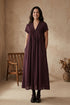 Romantic Deep Plum Silk Bamboo Dress 1