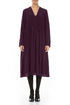 Romantic Deep Plum Silk Bamboo Midi Dress 1