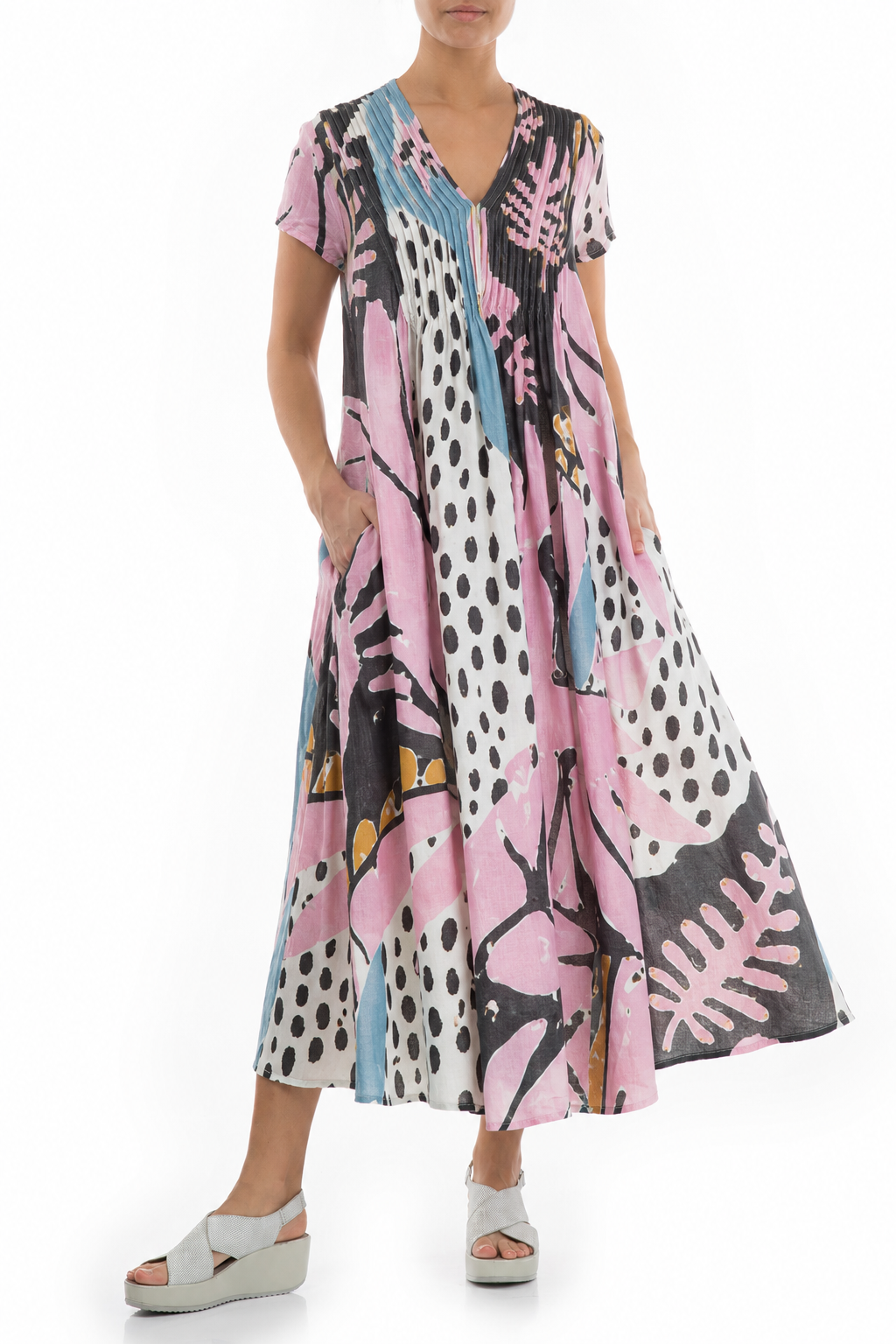 Romantisches Wüstendiamant-Leinenkleid
