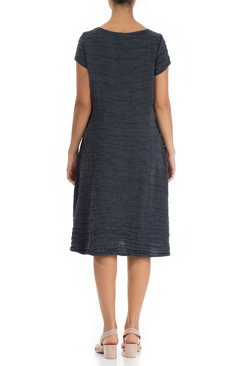 Romantic Graphite Crinkled Silk Dress 2