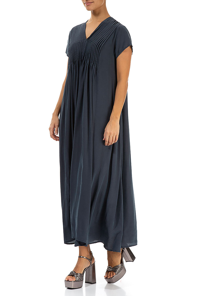 Romantic Graphite Silk Bamboo Dress