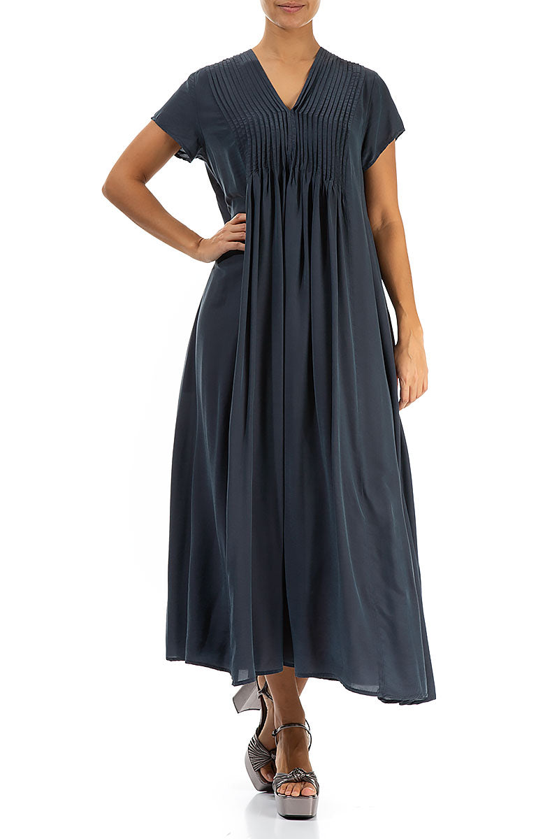 Romantic Graphite Silk Bamboo Dress