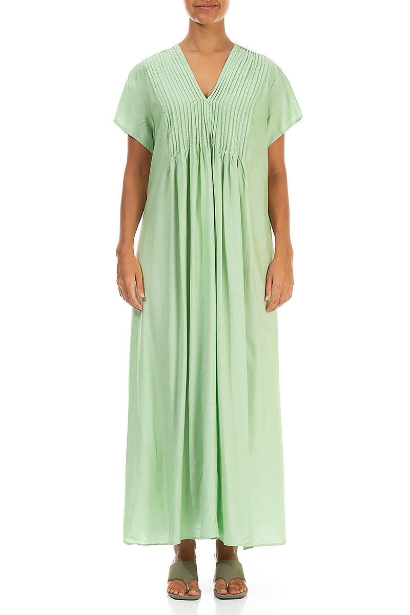 Romantic Green Sorbet Silk Bamboo Dress