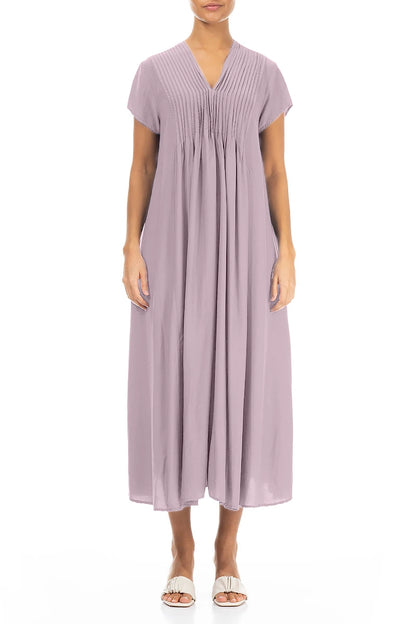 Romantic Lilac Silk Bamboo Dress