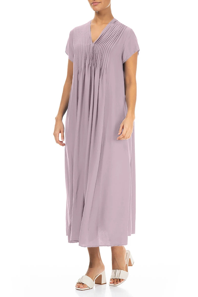 Romantic Lilac Silk Bamboo Dress