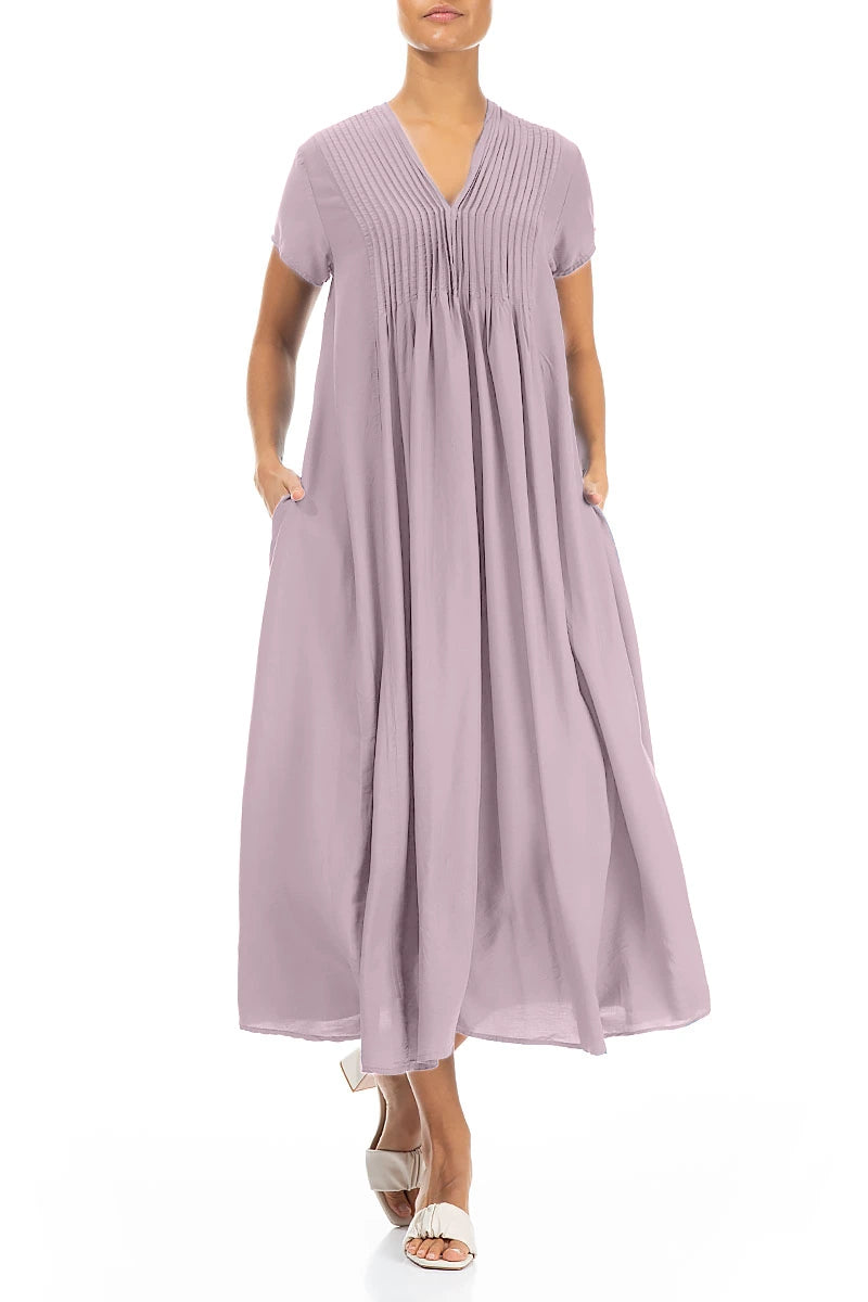 Romantic Lilac Silk Bamboo Dress