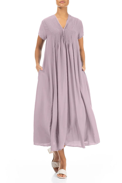 Romantic Lilac Silk Bamboo Dress