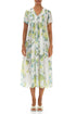 Romantic Lime Rose Silk Bamboo Dress 1