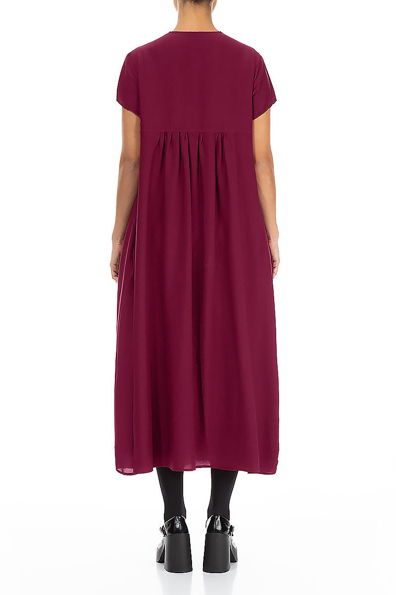 Romantic Magenta Silk Bamboo Dress