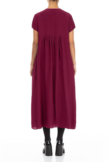 Romantic Magenta Silk Bamboo Dress