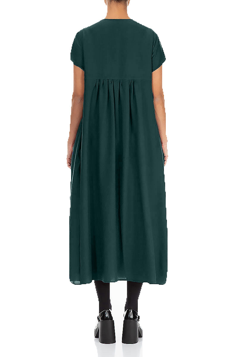 Romantic Peacock Silk Bamboo Dress 2