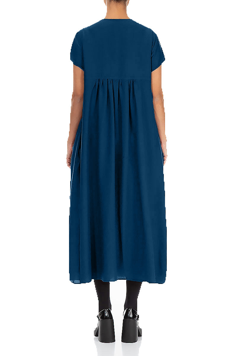 Romantic Royal Blue Silk Bamboo Dress 2