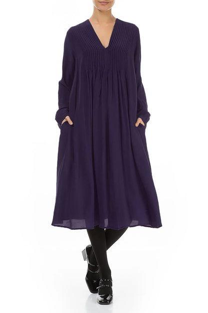 Romantic Royal Purple Silk Bamboo Dress 4