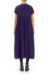 Romantic Royal Purple Silk Bamboo Dress 2