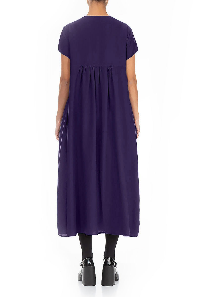Romantic Royal Purple Silk Bamboo Dress 2