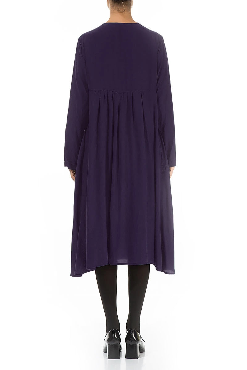 Romantic Royal Purple Silk Bamboo Dress 2