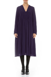 Romantic Royal Purple Silk Bamboo Dress 1