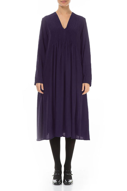 Romantic Royal Purple Silk Bamboo Dress 1