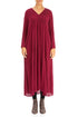 Romantic Ruby Silk Viscose Dress 1