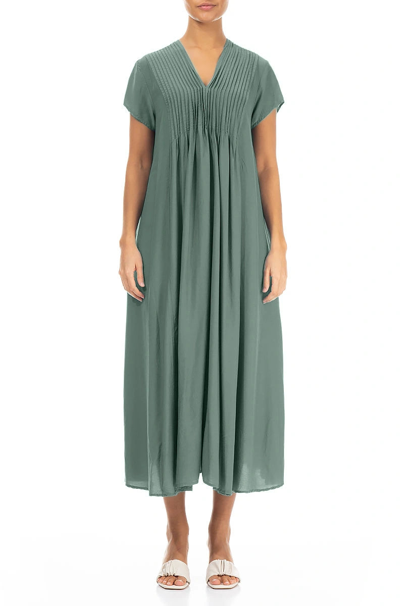 Romantic Sage Silk Bamboo Dress