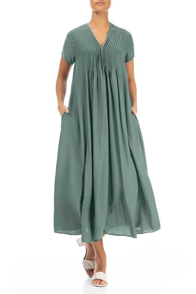 Romantic Sage Silk Bamboo Dress