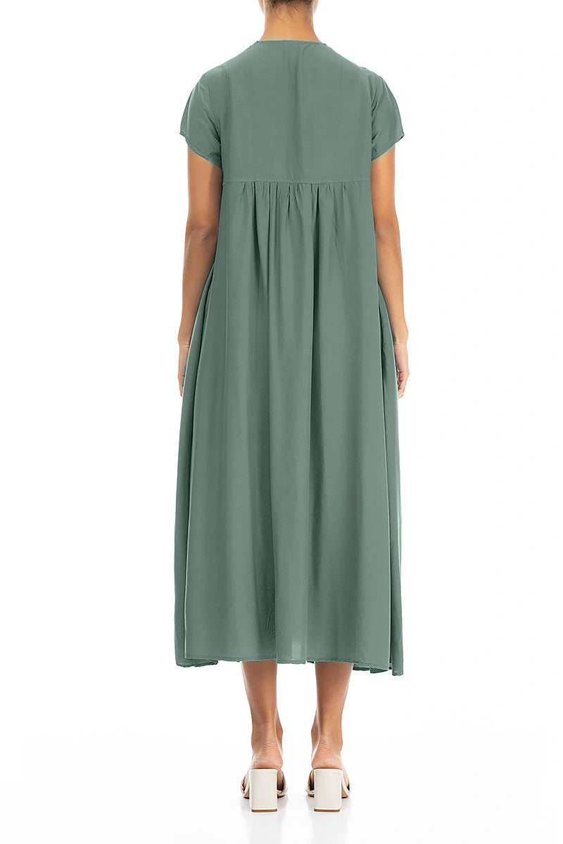 Romantic Sage Silk Bamboo Dress