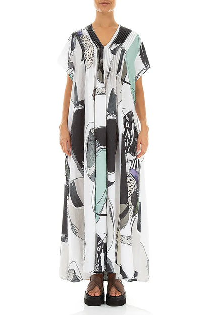 Romantisches Leinenkleid mit Stonewash-Effekt
