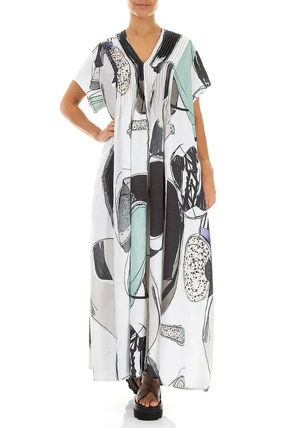 Romantisches Leinenkleid mit Stonewash-Effekt