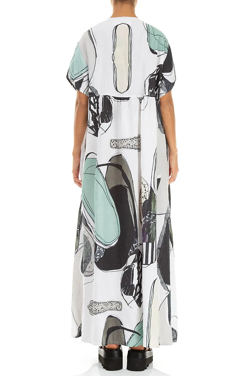 Romantisches Leinenkleid mit Stonewash-Effekt