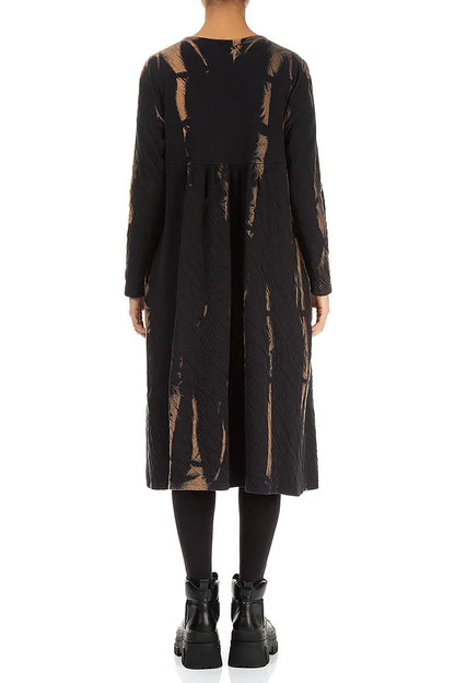 Romantic V-Neck Tie-Dye Wavy Cotton Dress 2