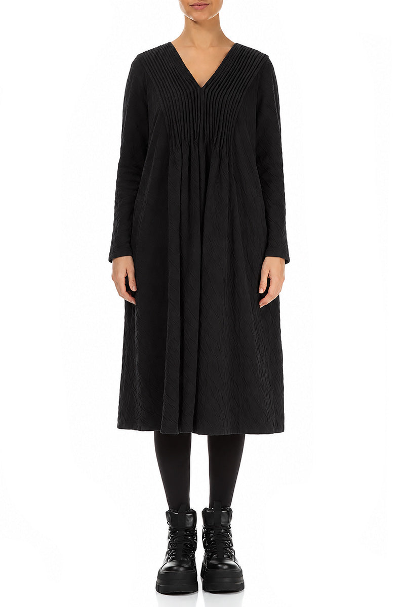 Romantic V-Neck Wavy Cotton Dress 1