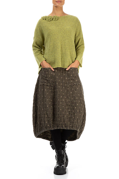 Rosette Golden Lime Wool Sweater 4