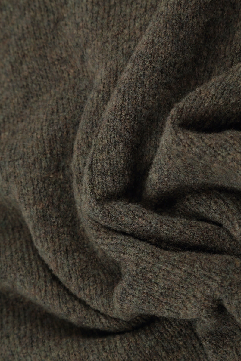 Rosette Khaki Wool Sweater