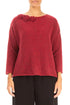 Rosette Ruby Red Wool Sweater 1
