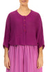 Rounded Orchid Linen Cardigan 1