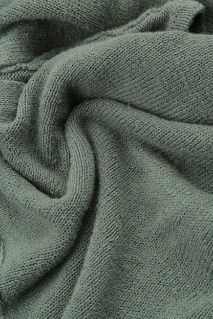 Rounded Sage Linen Cardigan 5