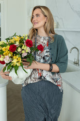 Rounded Sage Linen Cardigan 6