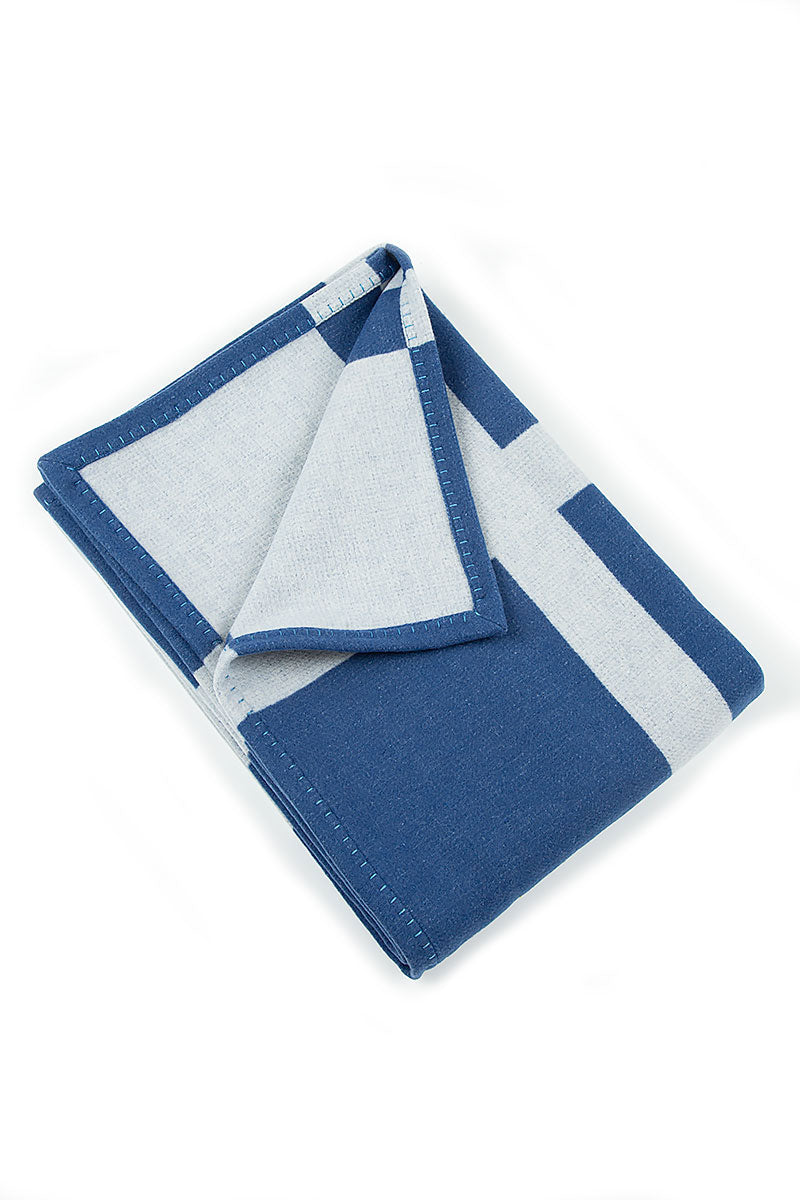 Royal Blue Pure Cashmere Blanket
