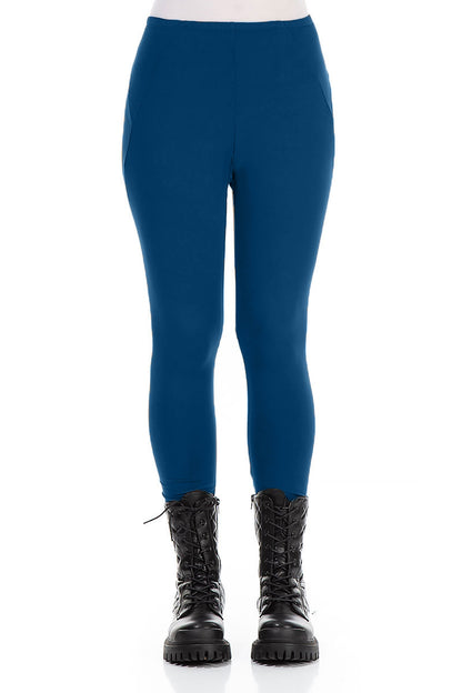 Royal Blue Cotton Leggings 1